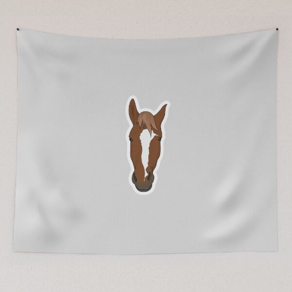 Item preview, Chestnut horse with large white blaze designed and sold by Bridgethendy.