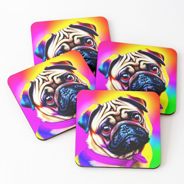 Item preview, AI created digital Pug Dog Art designed and sold by artycraftylady.