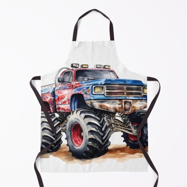 Item preview, watercolor drawing of a monster truck designed and sold by dcrc.
