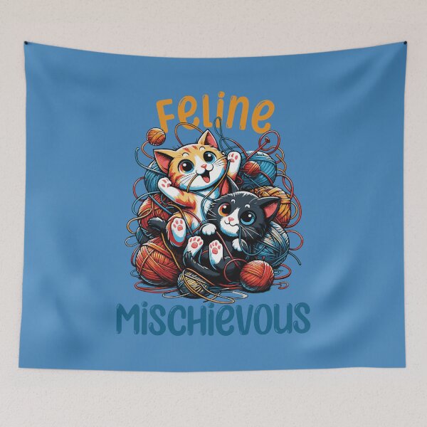 Item preview, Feline Mischievous Yarn Entangled Kittens designed and sold by TwistedRabbit12.