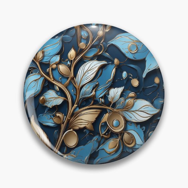 Item preview, Luxury Blue Flower Pattern v4 designed and sold by SimplifyCD.