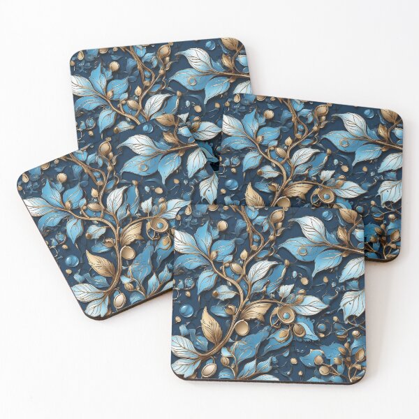 Item preview, Luxury Blue Flower Pattern v4 designed and sold by SimplifyCD.