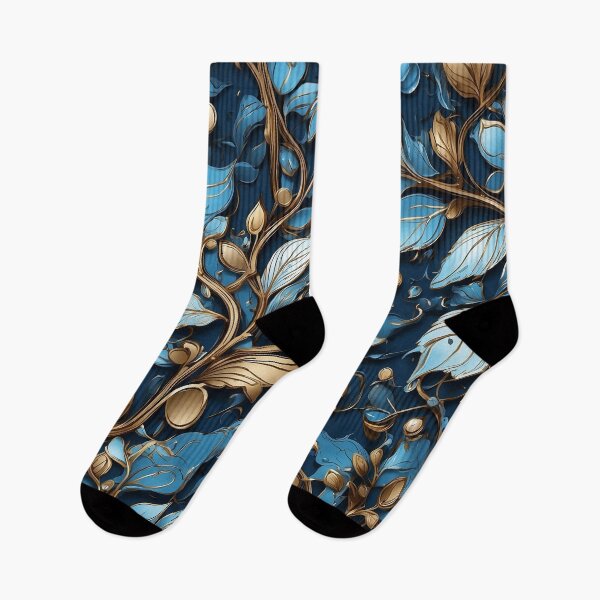 Artikelvorschau, Luxury Blue Flower Pattern v4 entworfen und verkauft von SimplifyCD.