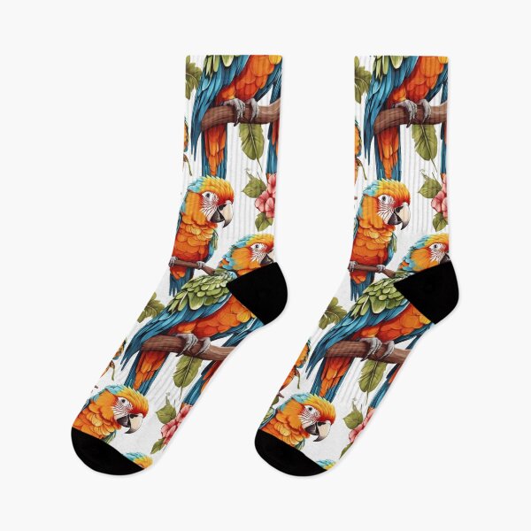 Item preview, Colorful macaw parrots in the jungle designed and sold by Cloe Dauplais.
