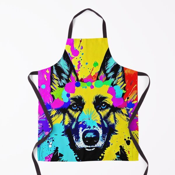 Item preview, Modern Bright AI generated German Shepard Dog Art designed and sold by artycraftylady.