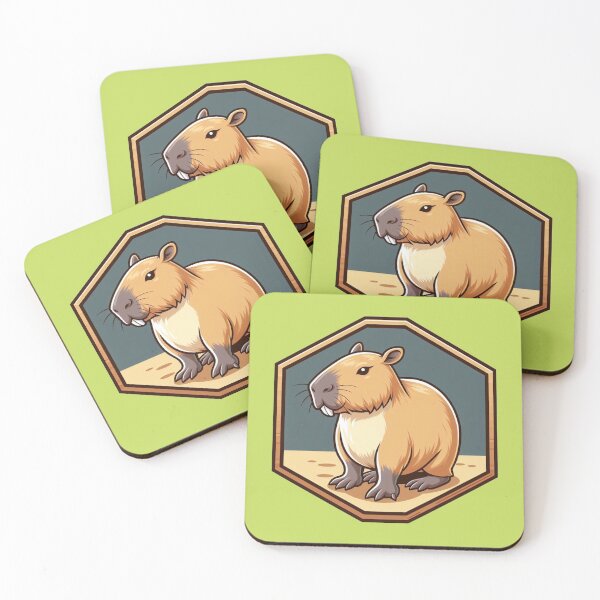 Item preview, Sassy Smirking Capybara Cartoon Illustration Drawing designed and sold by CoffeeIsATrip.