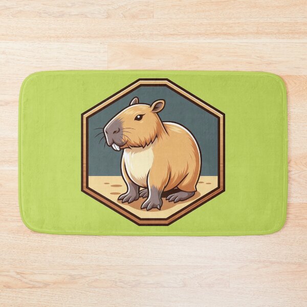 Item preview, Sassy Smirking Capybara Cartoon Illustration Drawing designed and sold by CoffeeIsATrip.