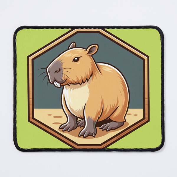 Item preview, Sassy Smirking Capybara Cartoon Illustration Drawing designed and sold by CoffeeIsATrip.