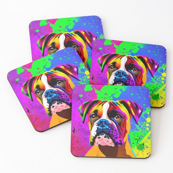 Item preview, Bright Modern Boxer Dog Art designed and sold by artycraftylady.