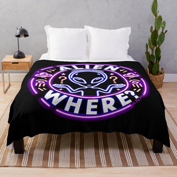 Item preview, Art By Minga Alien Where? Neon purple Alien Design designed and sold by Artbyminga.