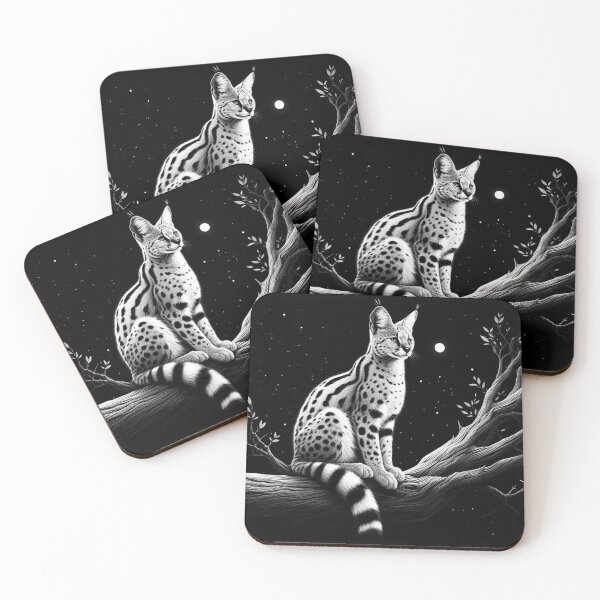 Item preview, A serval on a tree. designed and sold by growing-mom.