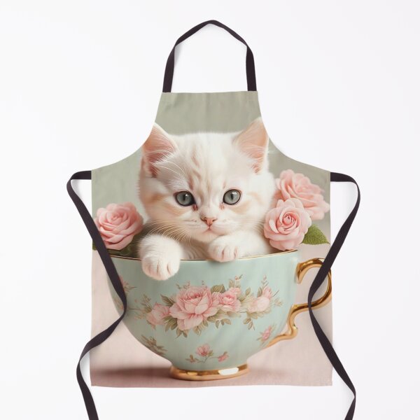 Item preview, Cute cat in teacup designed and sold by Mystical Widget Productions.
