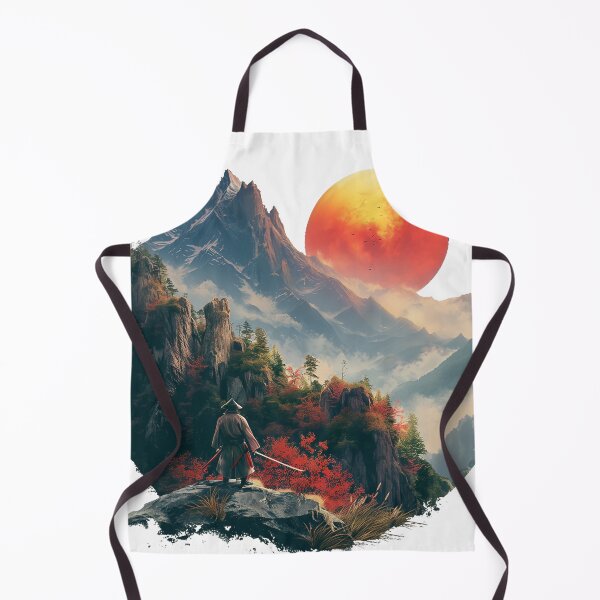 Item preview, Samurai With Sword Set In Majestic Mountainscapes designed and sold by Obsidian Ink by Wilshire.