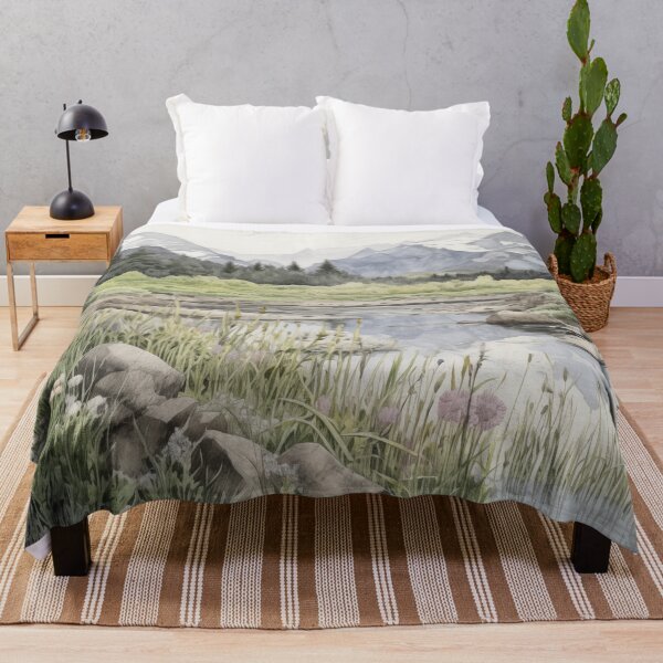 Item preview, Hillside Bliss - watercolor scenery designed and sold by PigmentPulse.