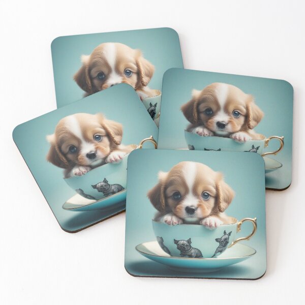 Item preview, Cute Puppy in Teacup designed and sold by Mystical Widget Productions.