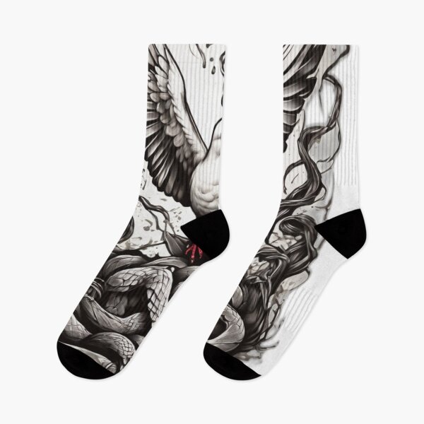 Item preview, Emancipation Ink: Dove Rising from the Serpent's Pit - Tattoo-Inspired T-Shirt Design designed and sold by Newsubh.