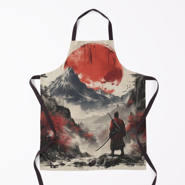 Item preview, Samurai With Sword Set In Majestic Mountainscape designed and sold by Obsidian Ink by Wilshire.