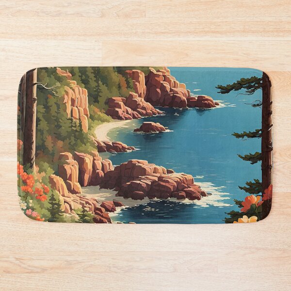 Item preview, Acadia National Park Modern Travel Ad designed and sold by Glimmersmith.
