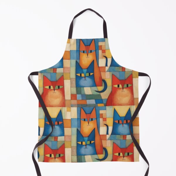 Item preview, Four cute funny cats in a cubist style with a vintage touch. designed and sold by SaraSumi.