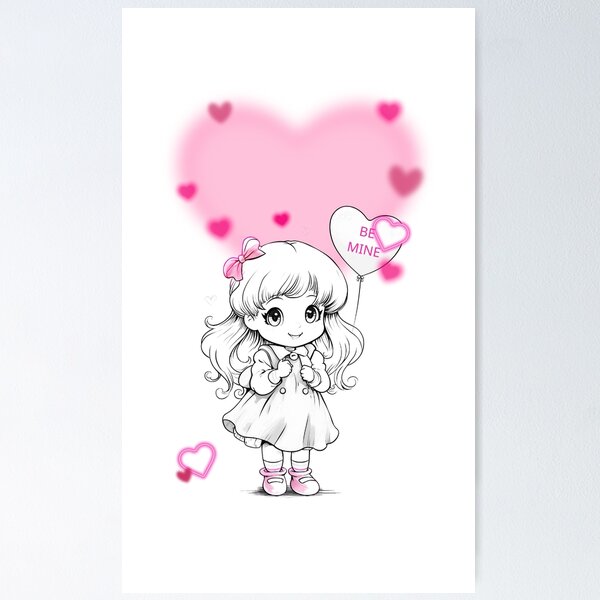 Item preview, Valentine's Day Be Mine Pink Hearts Cutie designed and sold by Molunit89.