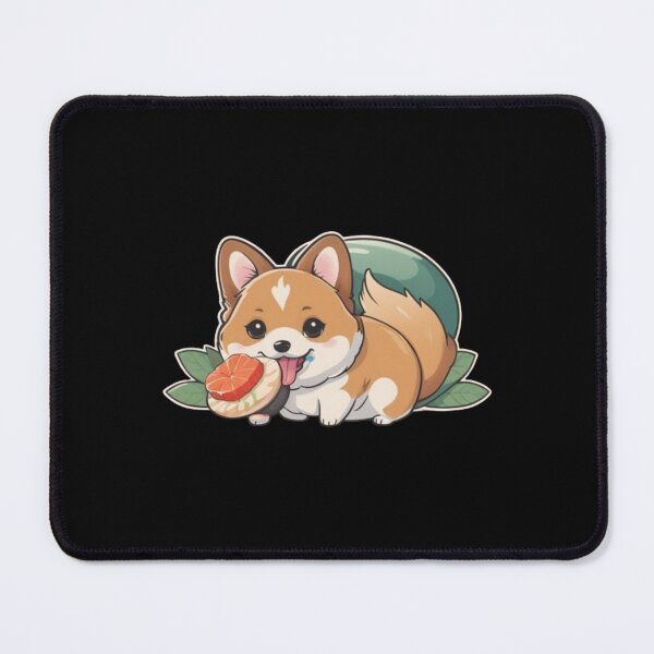 Item preview, Charming and Adorable Kawaii Corgi Eating Sushi designed and sold by BaisaStudio.