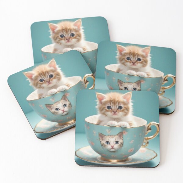 Item preview, Cute Cat in Teacup designed and sold by Mystical Widget Productions.