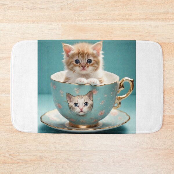 Item preview, Cute Cat in Teacup designed and sold by Mystical Widget Productions.