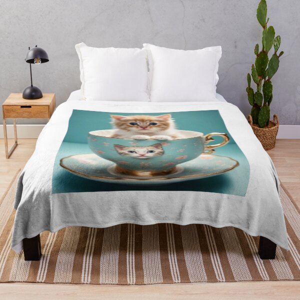 Item preview, Cute Cat in Teacup designed and sold by Mystical Widget Productions.