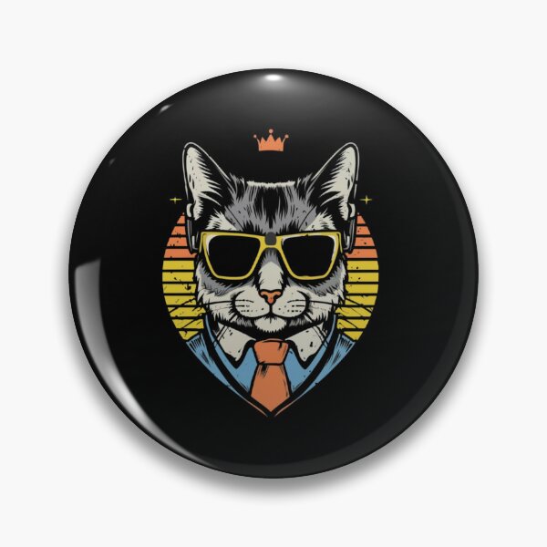 Item preview, Black Cat Bodyguard Crazy Vintage Funny Cat Owner designed and sold by ratchawoot.