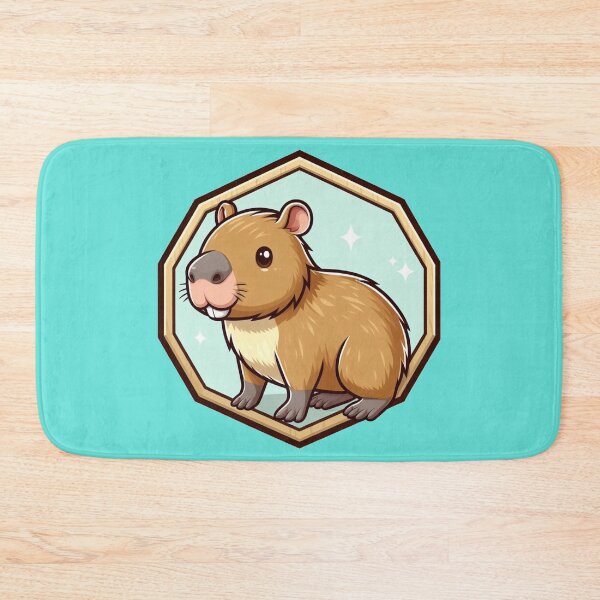 Item preview, Starry Cute Capybara Cartoon Illustration Drawing Happy Cappy designed and sold by CoffeeIsATrip.