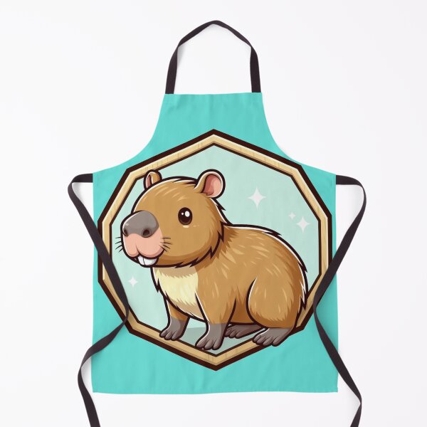 Item preview, Starry Cute Capybara Cartoon Illustration Drawing Happy Cappy designed and sold by CoffeeIsATrip.