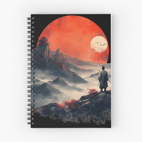 Item preview, Samurai With  Sword  Set In Majestic Mountainscape designed and sold by Obsidian Ink by Wilshire.
