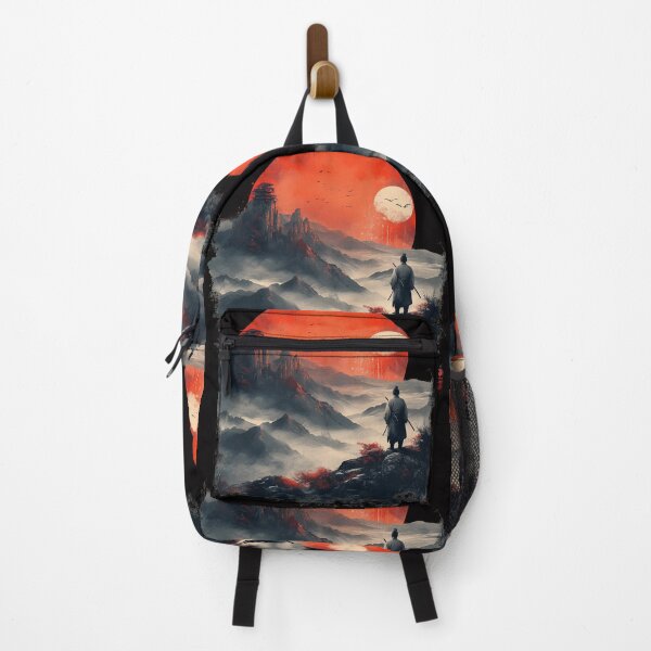 Item preview, Samurai With Sword Set In Majestic Mountainscape designed and sold by Obsidian Ink by Wilshire.