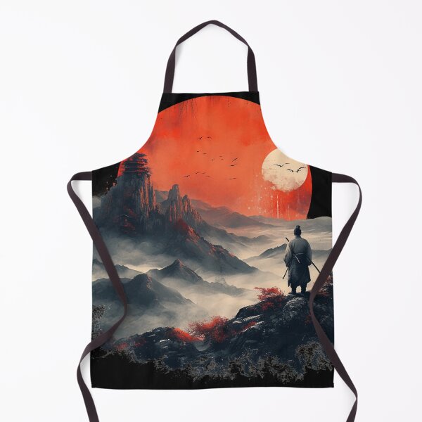 Item preview, Samurai With Sword Set In Majestic Mountainscape designed and sold by Obsidian Ink by Wilshire.