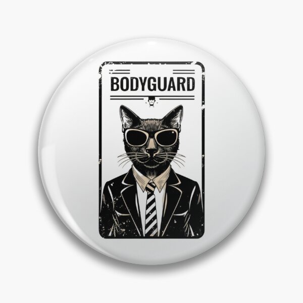 Item preview, Black Cat Bodyguard Crazy Vintage Funny Cat Owner designed and sold by ratchawoot.