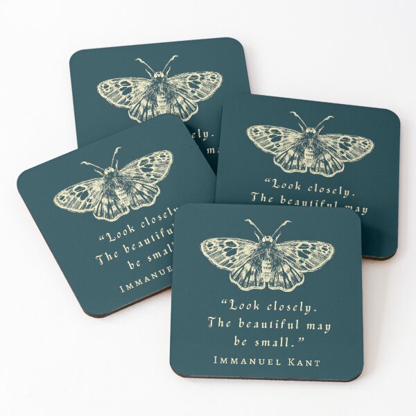 Item preview, Immanuel Kant  portrait and quote: Look closely, the beautiful may be small. designed and sold by artbleed.