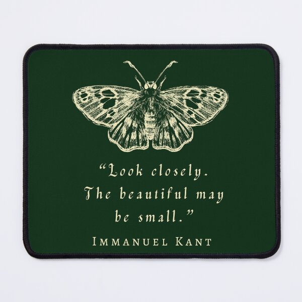 Item preview, Immanuel Kant  portrait and quote: Look closely, the beautiful may be small. designed and sold by artbleed.