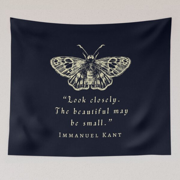 Item preview, Immanuel Kant  portrait and quote: Look closely, the beautiful may be small. designed and sold by artbleed.