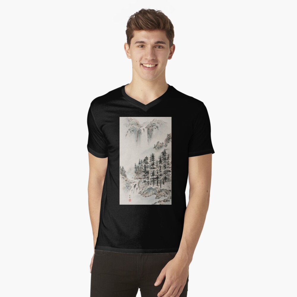 Item preview, V-Neck T-Shirt designed and sold by mingjan.