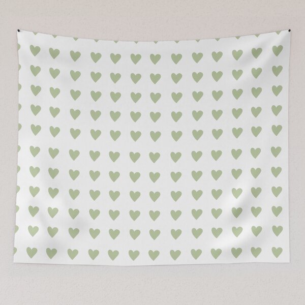 Item preview, 25 Minimalistic Sage Green Hearts Set designed and sold by posterful.