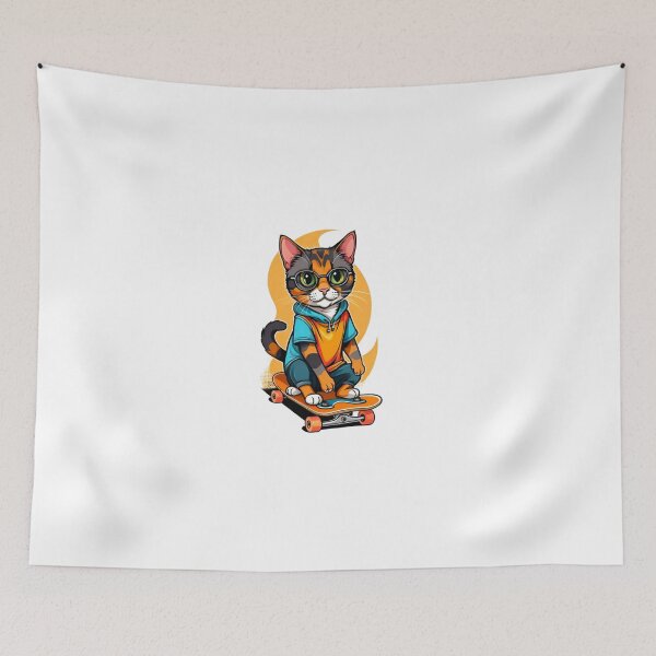 Item preview, Cat tortie skateboard  designed and sold by KorArtStudio.