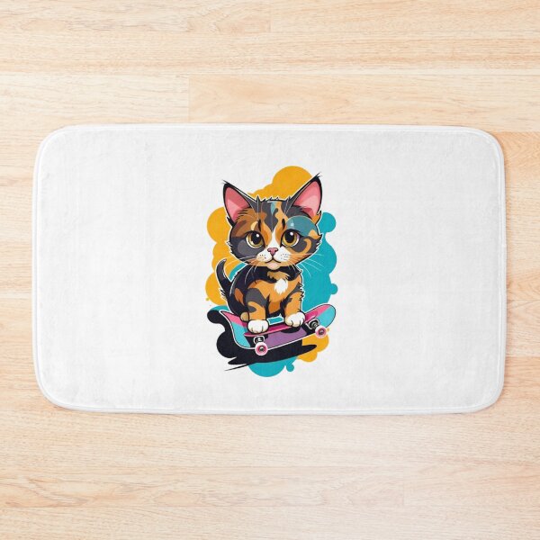 Item preview, Cute cat tortie skateboard designed and sold by KorArtStudio.
