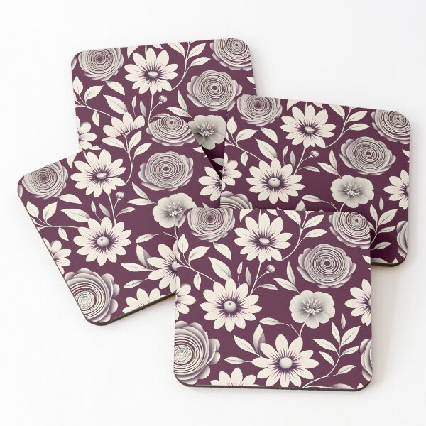 Item preview, Mid Century Modern Botanical Flower Pattern  Berry designed and sold by Prints and Lifestyle.
