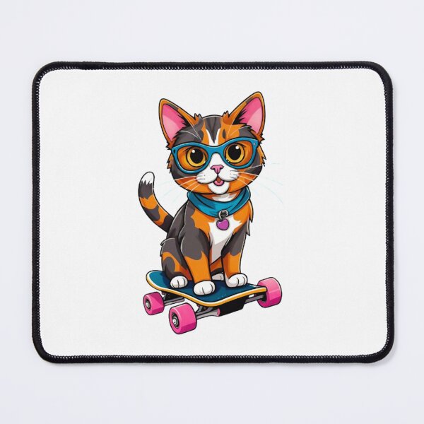 Item preview, Cool cat tortie skateboard designed and sold by KorArtStudio.