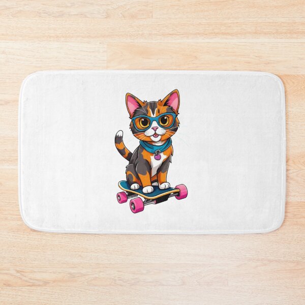 Item preview, Cool cat tortie skateboard designed and sold by KorArtStudio.