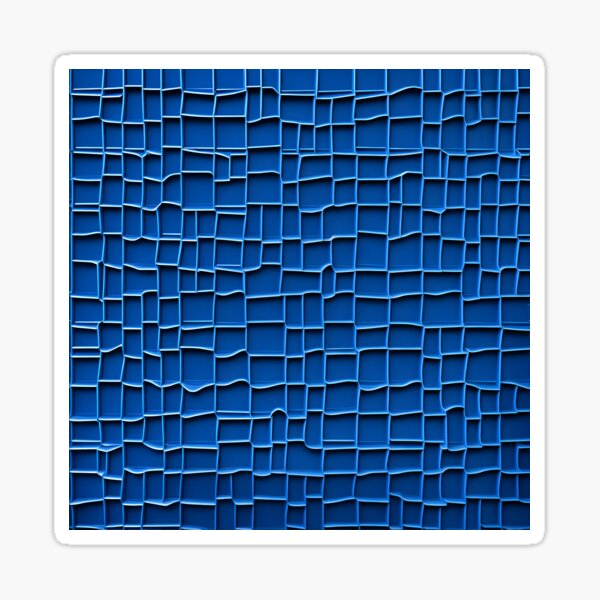 Azure Elegance: Geometric Bliss Sticker