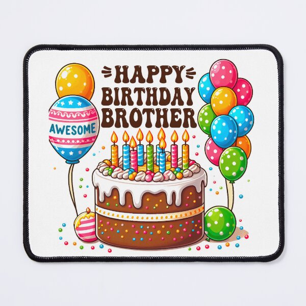 Item preview, Happy Birthday Cake Balloon Happy Birthday Brother designed and sold by SimpleP.