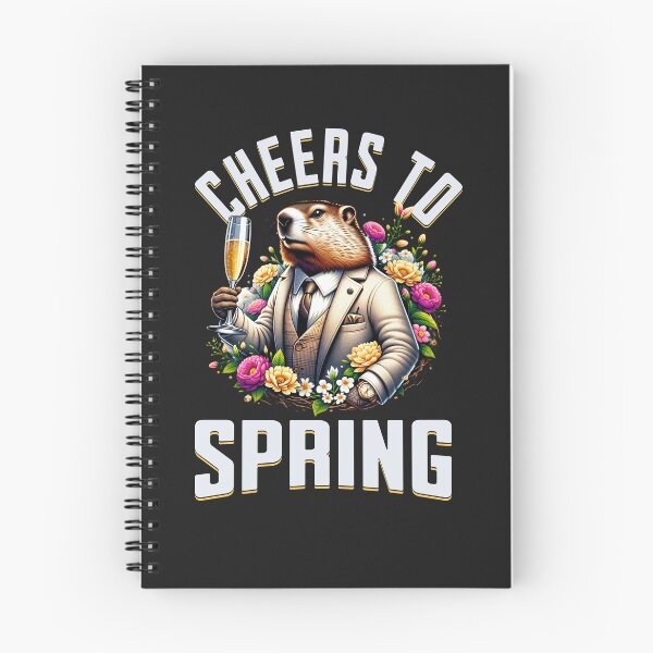 Item preview, Cheers To Spring Groundhog Day Print designed and sold by woormle.