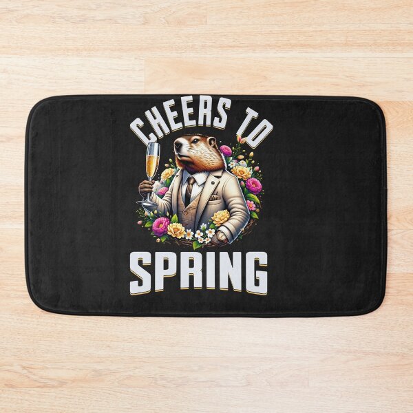 Item preview, Cheers To Spring Groundhog Day Print designed and sold by woormle.