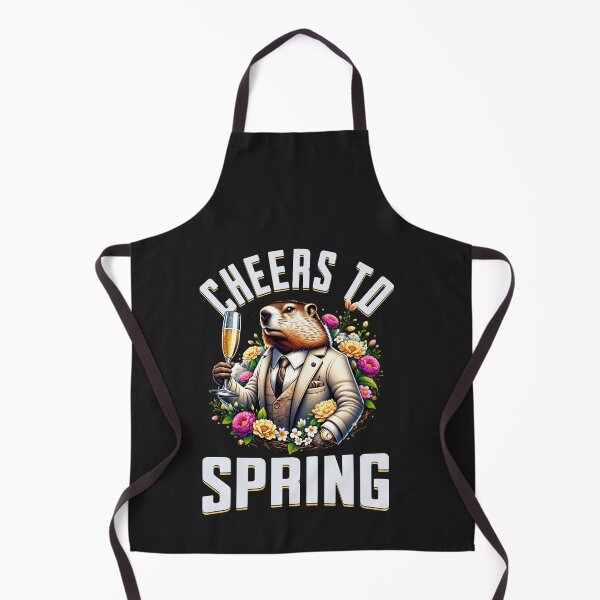 Item preview, Cheers To Spring Groundhog Day Print designed and sold by woormle.